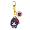 Anime Keychain Homem Genshin Chaveiro Chaveiro Titular Chaveiro Casais Keyring Acrílico Pingente de Zinco Liga de Prata Cor Porte Clef Slime G1019