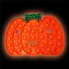 Glow In the Dark Halloween Pumpkin Ghost Cartoon Cartoon Push Toys Children's Bubble Ping Board Game Puzzle Apprendimento Early Learn Party Gift G96JARV7351614