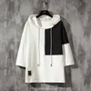 Moda Krótkie Rękawy Casual Punk Bluzy Czarny Biały Męski Hip Hip Streetwear Bawełniane Letnie Odzież Oversize M-5XL 210818