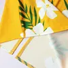 Damesjurk V-hals Puff Sleeve Print Bohemen Sexy Lange Floral Maxi Es Bandage Hoge taille ES 210524
