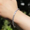 Bracelet en chaîne en or glacée pour hommes Hip Hop Damond Tennis Bijoux Single Row Ringestone Bracelets 4mm205r