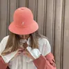 Kangaroo Kangol Cotton and Linen Fisherman Hat Female Summer Breathable Fashion Bell Shape Hat Net Red Foldable Sunscreen Hat Q0805