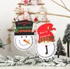 Juldekorationer Hängsmycke Creative Cartoon Santa Claus Snowman Countdown Calendar Clock Xmas Tree Felt Kalendrar Hängen 50st Gratis DHL HH21-724