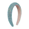 Handmade Wyściełane ślubne Headdress Full Crystal Barok Tiara Pałąk Prestiżowy Diamante Hairband Dla Kobiet Akcesoria do włosów Bridal X0722