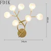 Vägglampa Nordic Modern Firefly Sconce för vardagsrum Sovrum Ljus Lyx Aisle Bakgrund Dekorativa Speglar Belysning