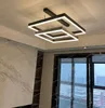 ミニマリスト現代LEDペンダントランプホームライティングスクエアベッドルームリング天井マウントスタディ吊り下げランプ