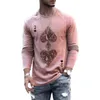 Mens Fashion Sweatshirts Boys Hiphop Long Sleeves Casual Poker Pattern Trackshirts Active Autumn Top Clothes