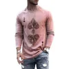 Hommes Mode Sweats Garçons Hiphop Manches Longues Casual Poker Motif Survêtements Actif Automne Top Vêtements