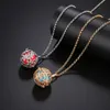 Aromaterapi Essential Oljediffusor Halsband Rhinestone Daisy Locket Pendants Halsband Mode Smycken