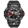 Montres de Sport pour hommes, résistantes aux chocs, étanche 50M, LED, alarme, chronomètre, horloge militaire, 8040