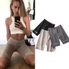 Sommer Brief Drucke Dünne Fitness Frauen Elastische Shorts Streetwear Schwarz Mini Kurze Feminino Hohe Taille Pantalones Cortos Mujer frauen