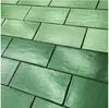 Carreaux antiques faits à la main cuisine salle de bain mur brique doré vert macaron carrelage mat balcon porche