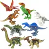 Dinossauros de blocos, quebra-cabeças, tijolos, figuras, blocos de construção, blocos de construção para bebês, brinquedos para crianças, presentes, brinquedos infantis