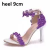 Crystal Queen Women Sandals Summer Shoes 5cm 7cm 9cm 하이힐 레이 레이스 Peep Toes 버클 스트랩 여성 파티 신발 화이트 펌프 210624