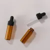 4ML زجاجات قطرة زجاجية فارغة العنبر مستحضرات التجميل عينة جوهر الحاوية 500pcs/lot