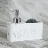 Modernes Seifenspender-Set für Küchenspülen, flüssiger Handseifenspender, Pumpflaschenbürste, für Schwämme, Schrubber und Bürsten