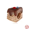 925 Argent Fleur Gâteau Sandwich Bière Cadeau Fit Pandora Original Bracelet Charme Perles Pour Femmes DIY Bijoux