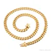 8mm 10mm 12mm 14mm 16mm Miami Cuban Link Chain Stainless Steel Mens 14K Gold Chains High Polished Punk Curb Necklaces261x
