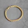 Link, Chain Stainless Steel Plated Gold Keel Bracelet Fashion Jewelry For Women And Men Wedding Birthday Party Gift 4/5/6MM