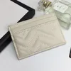 الأزياء البسيطة الكلاسيكية البطاقة الكليف أكياس Mini محفظة محفظة ذهبية القياسية من الجلد مبطن بطاقات الائتمان اليدوية.