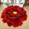 Tapis de fleur de pivoine rouge de style chinois tapis épais de salon et de chambre à coucher tapis de porte rose tapis de couloir de salon de mariage 220301