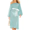 Sexy Cold Shoulder Sheer Chiffon Tunic Beach Dress For Woman Summer Beachwear Swimsuit Cover Up Sarong Robe De plage #Q742 210420