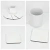 Sublimação Square Cup tapete em branco cortiça madeira isolamento térmico coaster material MDF material doméstico festa festa favor 9.5 * 9.5cm t2i51977