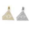 wholesale women 5mm cz tennis chain Triangle Pyramid Iced Out Masonic Illuminati Eye Pendants Necklaces for women Jewelry X0509