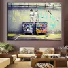 Pintura a óleo de rua na decoração da casa decoração handpainted / HD-Print Wall Art personalização é aceitável 21051905