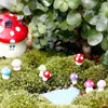 Micro Landscape Decoration Accessories Mini Colorful Fleshy Mushroom 3 White Dots On Top Moss Ecological Bottle Assembly DIY Resin Ornament DH9867