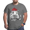 KANPA Marka bawełniana Streetwear T Koszulki dla dużych Mężczyzn Wzór Odzież Odzież Topy Topy Oversized Grey T-shirt Plus Size 210629