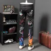 Mno1301 Autumn New Dazzle Colour Printing Black Jeans Male Long Straight Stretch Cultivate One'S Morality Pants European And 227u