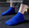 Chaussettes de course pour hommes sports de plein air base de serviette été respirant marathon absorption de la sueur déodorant fitness cheville anneau à 360 degrés compression côté chaussette en maille