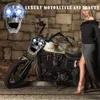 Motorcycle Skull Headlight Universal Custom LED Heada Light Metal Skull HeadlLamp Halloween Motorcycle Decorative Lights295b