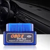 コードリーダースキャンツールMINI ELM327 OBD2 IIワイヤレスBluetooth互換性カー自動診断インターフェイススキャナーツールブルーポータブルABSプラ