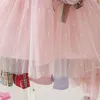 Kid Girl Princess Dress Koronki Tulle Wedding Birthday Party Tutu Dress Pagewant Dzieci Odzież Kid Kostiumy Q0716