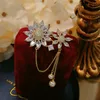 Brooches For Women Luxury Cubic Zirconia Sun Flower Corsage Sweater Suit Pin Accessories Fine Jewelry Bridal Wedding Brooch