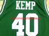 Shist Shawn Kemp # 40 Concord средняя школа Баскетбол Джерси фильм Грин Вышивка Размер XS-6XL Пользовательские Любые имени Баскетбол Майки