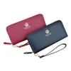 Kvinnor Casual Wallet Elegant Design Zip Around Credit Card Coin Bag Telefonkoppling med Wristlet