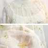 Summer Dress Women Elegant Puff Sleeve Mesh Long Female Star Moon Embroidery Midi Party Ladies es Vestidos 12992 210512