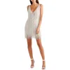 Women's Sexy Fringed V-neck Slim Dress European And American Foreign Trade Style