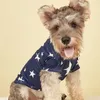 Hundebekleidung Sommer-Haustierkleidung für Hunde, dünne T-Shirts mit Sternenmuster, kleines Hemd für Welpen