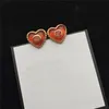 Schattige hart vorm charme oorbellen vrouwen dubbele letter studs met stempels Europa amerika stijl liefde oor voor dame datum party gift