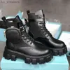 Men Rois Nylon Cloth Combat Boots top monolith lederen enkel martin laars met zak gevechtsschoenen rubber sole platform schoen grote siz3204815