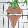 Дизайнер FE Summer Fashion High-end Sexy Strap Beach Bikini Bikini Push Up Sling Bikinis Set Brand Brand ПИСЬМЕНИ