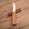 New Straight Knife D2 Drop Point Mirror Polish Blade Rosewood Handle Fixed Blades Knives With Wood Sheath