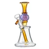 Wholesale N Holes Perc Hookahs Straight Type Ball Shape Style Bongs Water Pipe With Glass Bowl Oil Dab Rigs Smoking Pipes 14.5mm Female Joint Heady Glass XL-2091