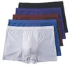 Underpants boxer cuecas roupas íntimas homens gelo seda malha respirável e respirável plus size bambo homem preto cinza marrom 2xl 3xl 4xl 5xl 6x