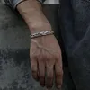 925 Sterling Zilver Twisted Geweven Bangle Armbanden voor Heren Neutraal Retro Thais Originele Handgemaakte Exquisite Unieke Manchet Bracelet Gift
