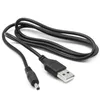 USB до кабеля зарядки питания USB 5V 5.5 * 2.1mm 3.5 * 1.35mm Port Barrel Джек адаптер питания адаптер кабелей кабелей разъема шнура свинца для MP3 / MP4 / лампа / динамик и т. Д.